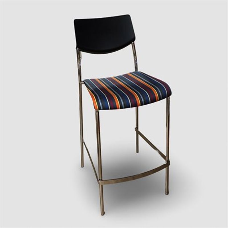 Barstol Allo randig/svart/krom