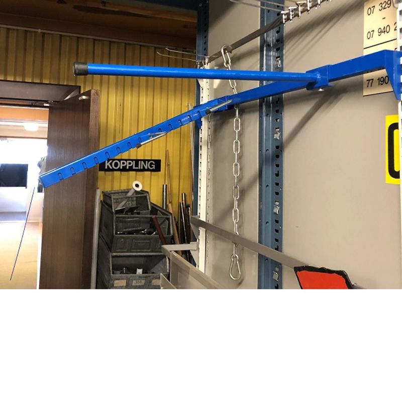 Fyrkantsskena 90 cm blå - begagnad