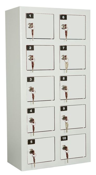 Huvudbild Laddskåp mobiltelefon 10-fack grå