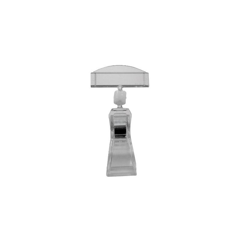 Skyltklämma mellan transparent 10-pack