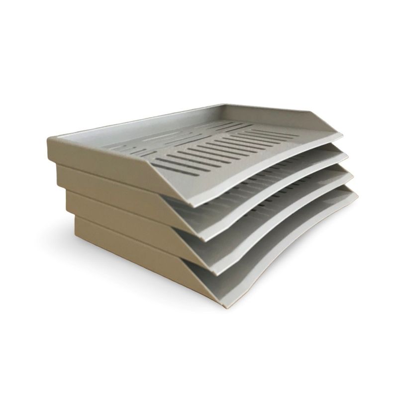 Blankettfack A4 stapelbar grå plast