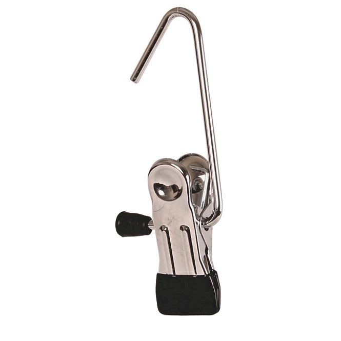 Huvudbild Enkelclips liten krok 100-pack krom