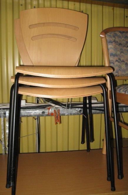 Huvudbild Stol Ullis bok/svart - Paketpris 3st