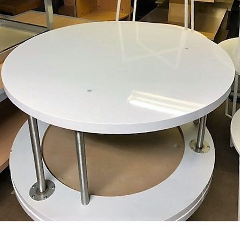 Podie Ø 100 cm, vit - begagnad