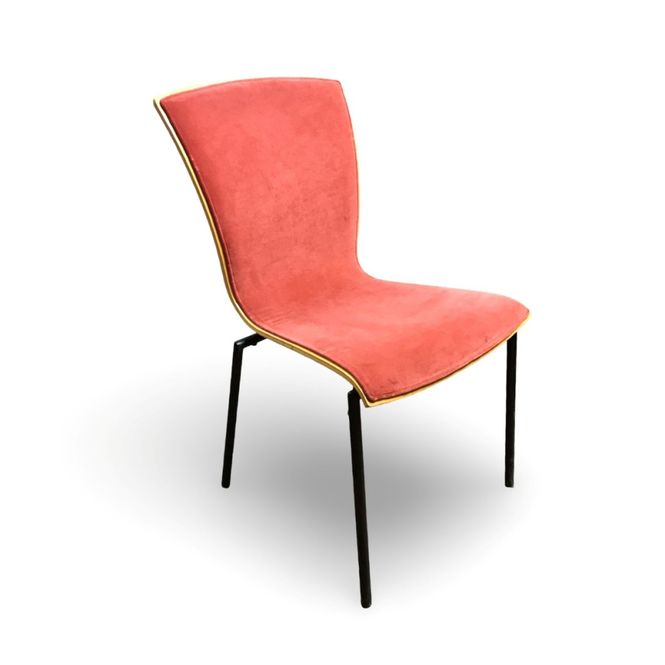 Huvudbild Stol i mocka Röd/Orange - begagnad
