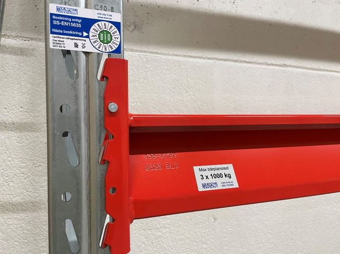 Huvudbild Balkmärkning - Max bärplanslast