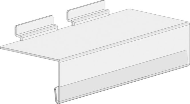 Huvudbild Skohylla spårpanel 250x100mm akryl
