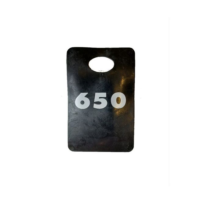 Huvudbild Garderobsbricka svart/vitt tryck numrerad 50-pack