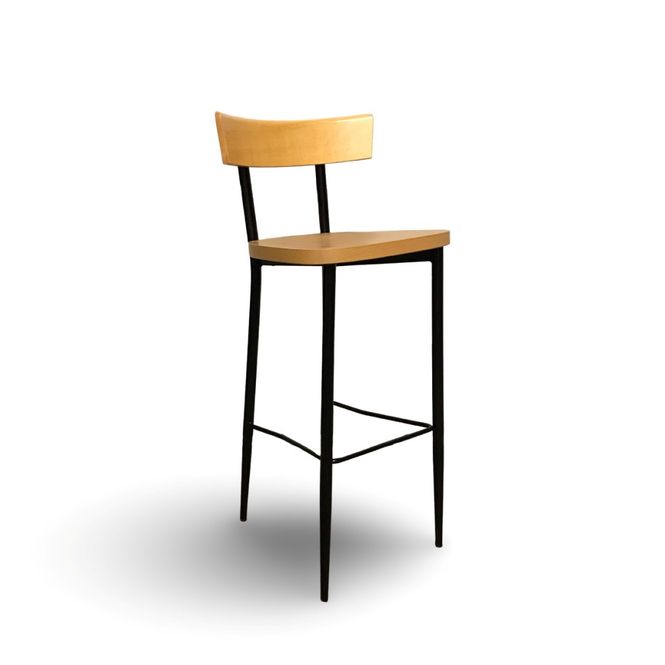 Huvudbild Barstol bok/svart - begagnad