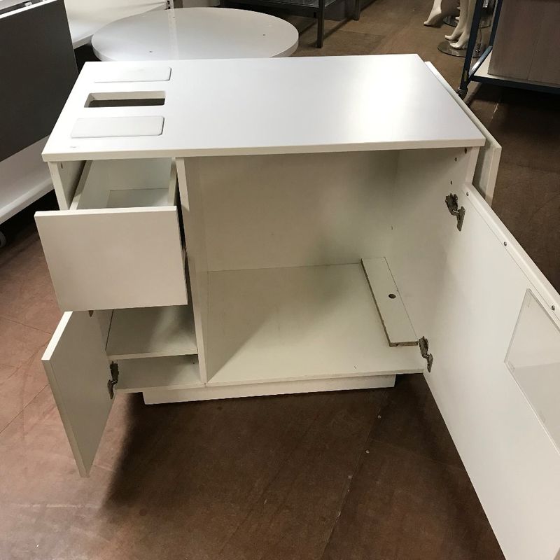 Butiksdisk med fällbar sidoskiva - begagnad
