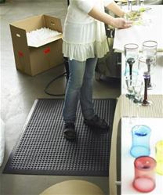 Huvudbild Arbetsplatsmatta Bubble 90x120 cm Svart