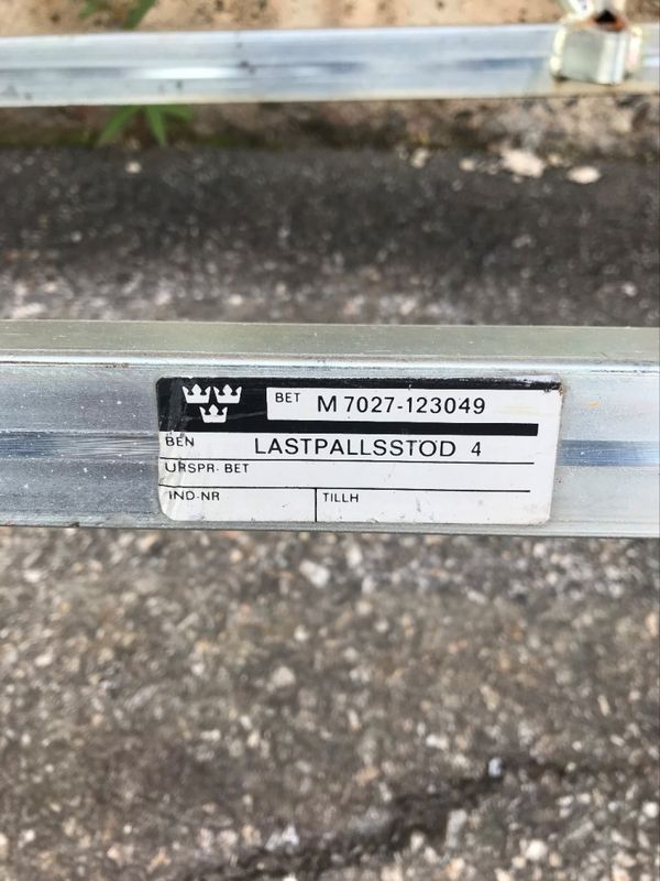 Lastpallsstöd galvat - begagnad