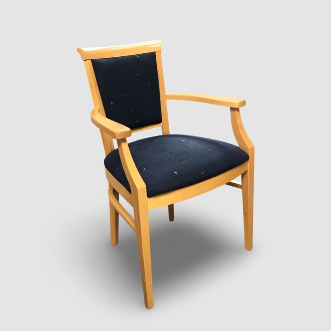 Huvudbild Karmstol bok/blå visningsex.